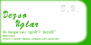 dezso uglar business card